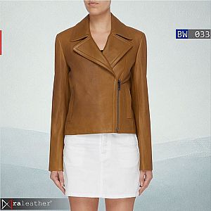 Jaket Kulit Wanita BW033 • Premium Harga Pabrik - RA Leather® Garut