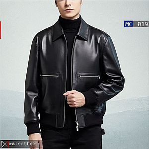 Jaket Kulit Pria MC019 • Harga Pabrik - RA Leather® Garut