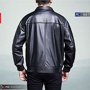 Jaket Kulit Bomber Pria MC007 • Harga Pabrik - RA Leather® Garut