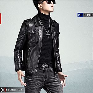 Jaket Kulit Pria MF1315 – Elegan, Maskulin, dan Klasik