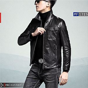 Jaket Kulit Pria MF1315 – Elegan, Maskulin, dan Klasik