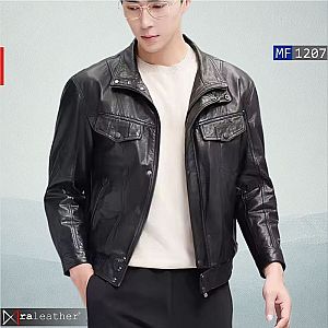 Jaket Kulit Bomber Pria MF1207 - Harga Pabrik - raleather® Garut