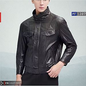 Jaket Kulit Bomber Pria MF1207 - Harga Pabrik - raleather® Garut