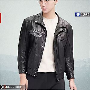 Jaket Kulit Bomber Pria MF1207 - Harga Pabrik - raleather® Garut