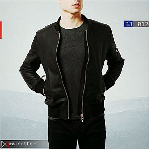 Jaket Kulit Bomber Pria BJ012