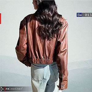 Jaket Kulit Wanita Vintage BW013 • Harga Pabrik - raleather® 