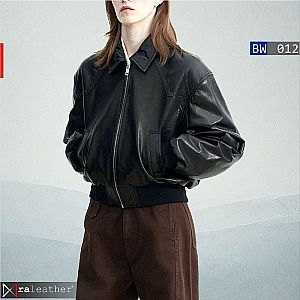 Vintage Jaket Kulit Bomber Wanita Oversize BW012 - raleather® Garut