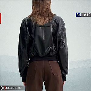 Vintage Jaket Kulit Bomber Wanita Oversize BW012 - raleather® Garut