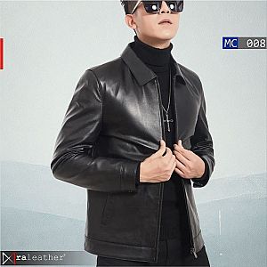 Jaket Kulit Pria MC008 • Harga Pabrik - RA Leather® Garut