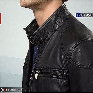 Jaket Kulit Biker Pria JP01056 • Harga Pabrik - RA Leather® Garut
