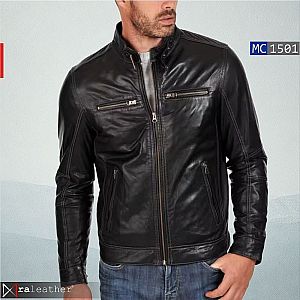 Jaket Kulit Pria MC1501 • Harga Pabrik - RA Leather® Garut