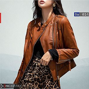 Jaket Kulit Wanita BW014 – Biker Style Elegan dan Berkarakter