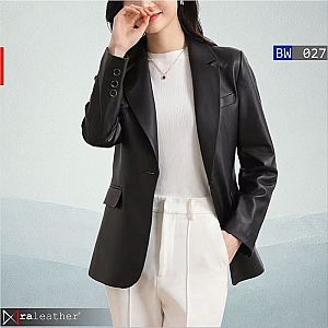 Jas Blazer Kulit Wanita BW027 • Harga Pabrik - RA Leather® Garut