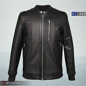 Jaket Kulit Bomber Pria BJ018 –  Klasik untuk Pria Stylish