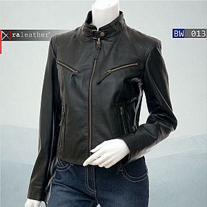 Jaket Kulit Wanita BW013 • Harga Pabrik - RA Leather® Garut