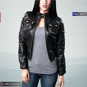 Jaket Kulit Wanita FW037 • Harga Pabrik - RA Leather® Garut