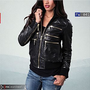 Jaket Kulit Wanita FW041 • Harga Pabrik - RA Leather® Garut