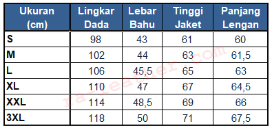 Ukuran Jaket Kulit Slim fit Pria Asli Garut